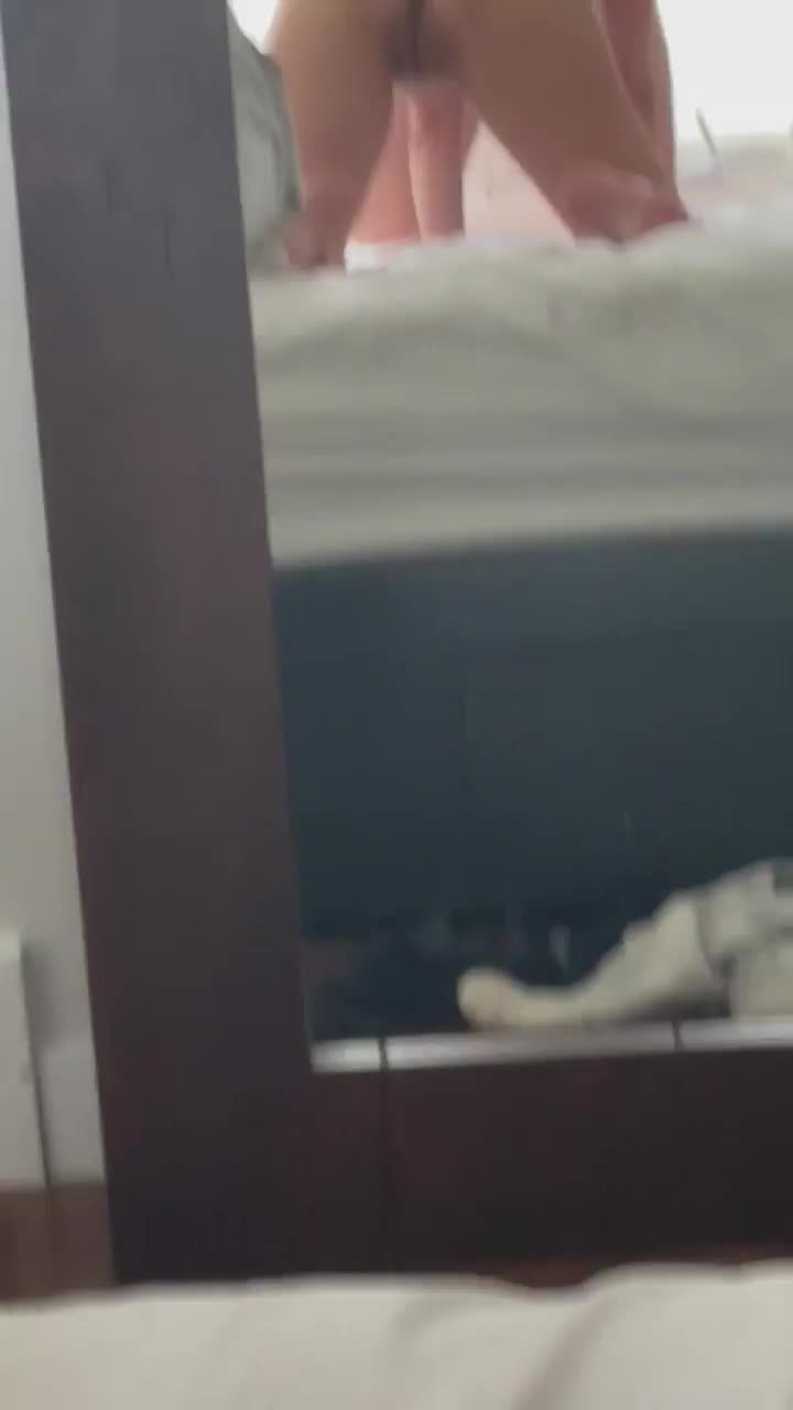 Rear view: On all fours with a cock in my mouth : video clip
