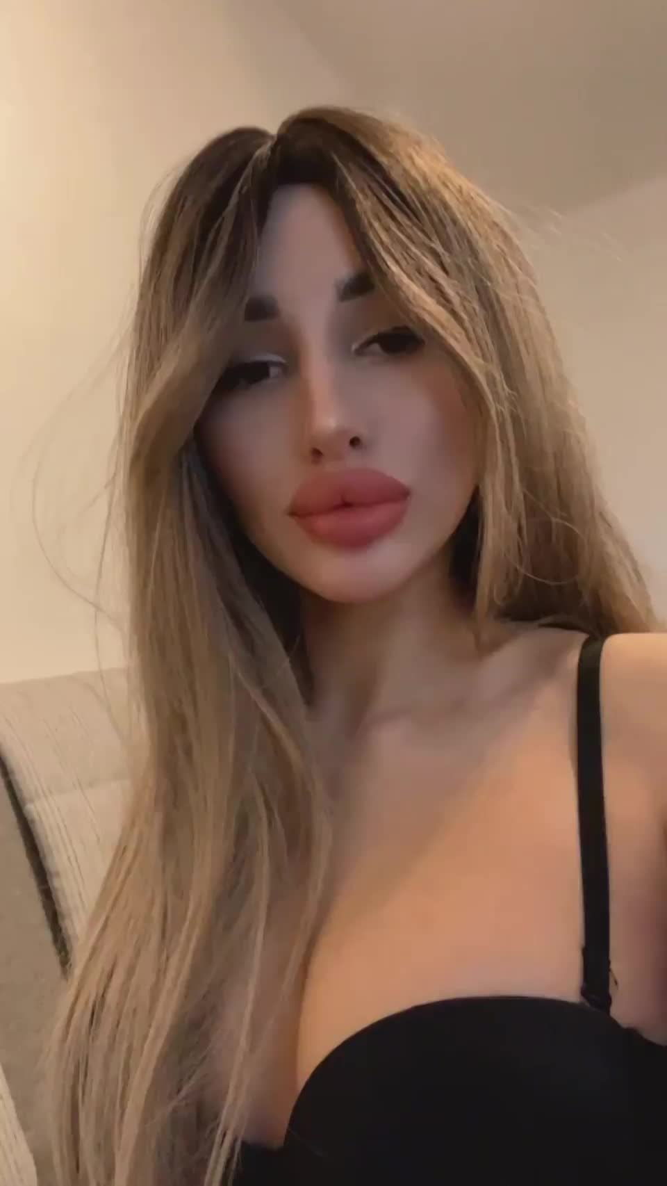 Should I get more lip injections before I blow you? : video clip