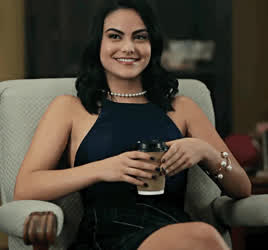 Friend’s GF giving you the signal when everyone’s focused on the TV… [Camila Mendes] : video clip