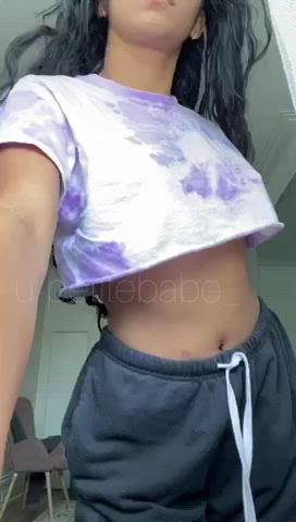 Tiny tits with a tiny bounce 🥺 : video clip