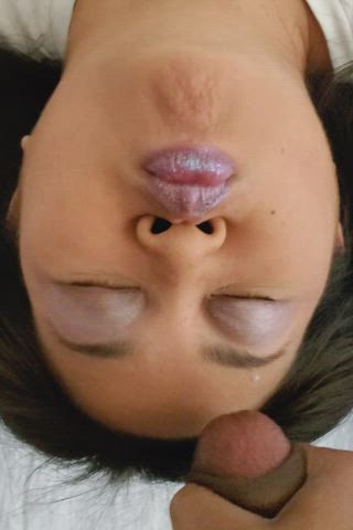 thick facial for college Asian gf (oc) : video clip
