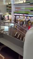 My husband watching a video of me sucking bull's cock, at the shopping centre 😈 : video clip