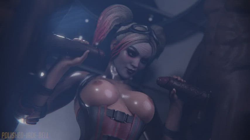 Cum on Harley Quinn's titties (polished-jade-bell) [DC] : video clip