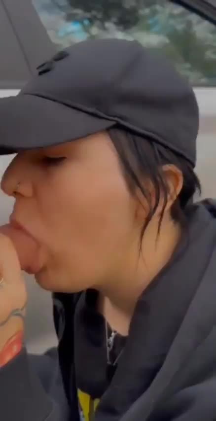 Met up with a random dude and sucked his dick at the side of the road : video clip