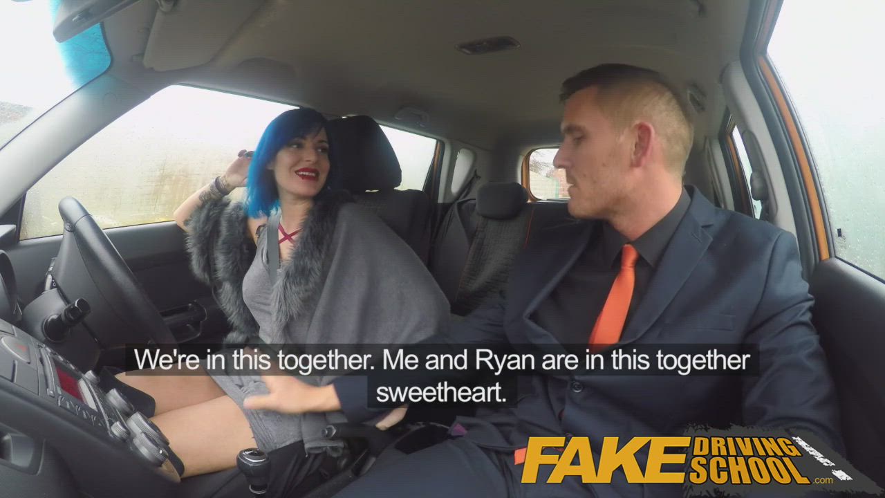 Fake Driving School Sexy emo gets her ass pounded and throat fucked : video clip