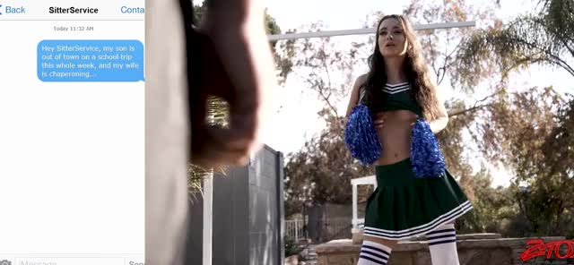 Cheerleader Gia gets her first job with her boyfriend's dad (part 1 of 2) : video clip