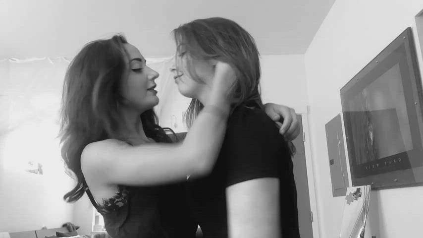 Don't you love us? There's nothing better than two pretty ladies making out! : video clip