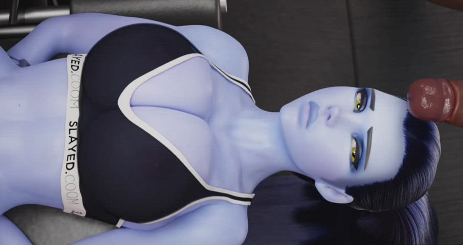 Widowmaker Vindda sacrifices her throat to show how her boobs move (slayed) [Overwatch] : video clip