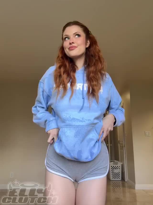 Showing off what’s under my hoodie! : video clip