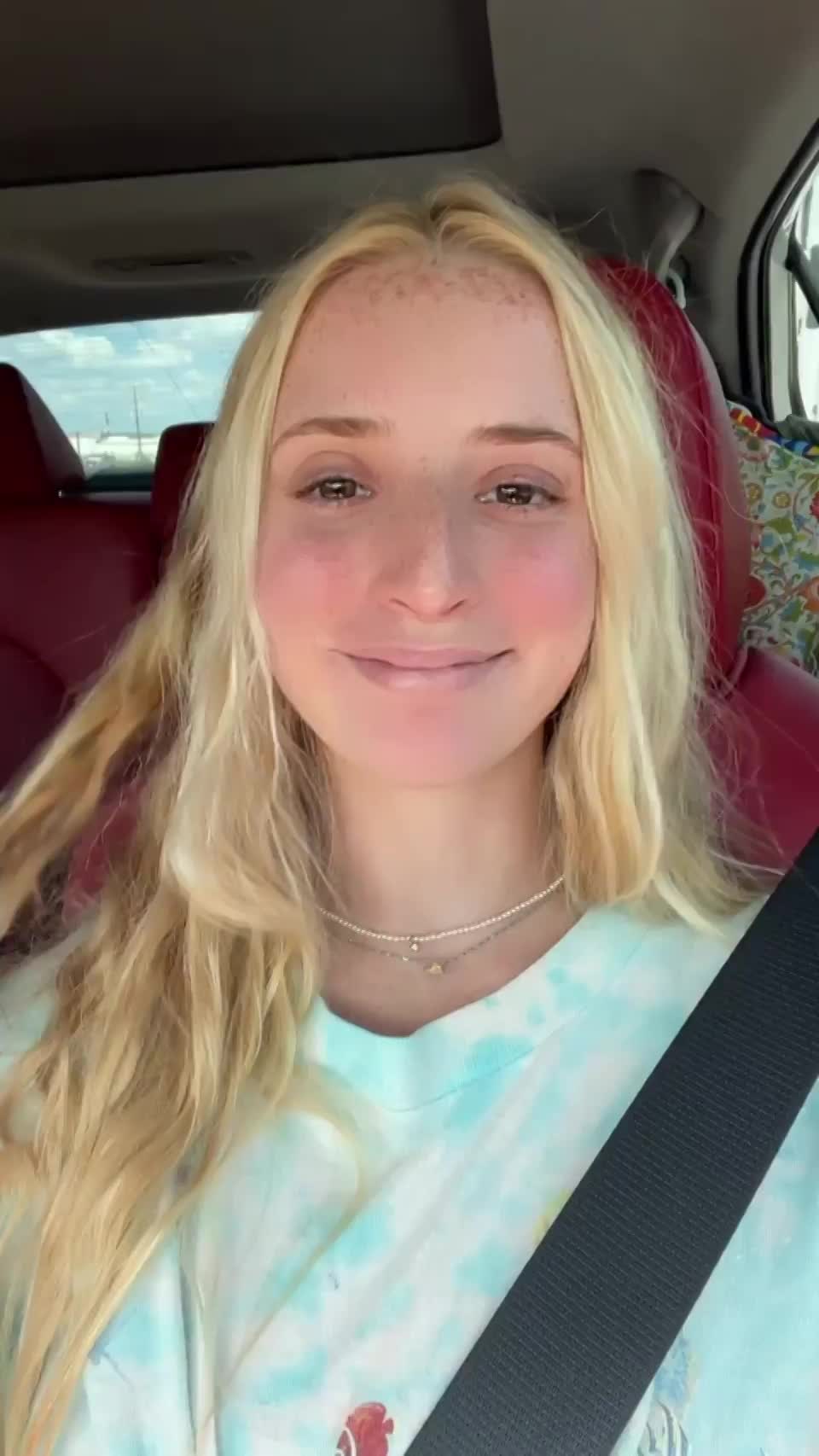 pulling my tits out is mandatory when im driving around : video clip