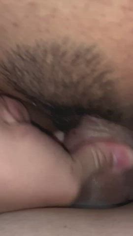 Love rubbing his cock on my hairy pussy before I put it in.. Porn GIF by hotlatinpinaycouple : video clip