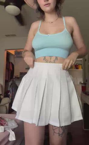 Going to pride today in trans colors, showing off my natural body <3 : video clip
