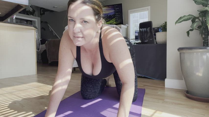 Rudely interrupted while teaching a virtual yoga class : video clip