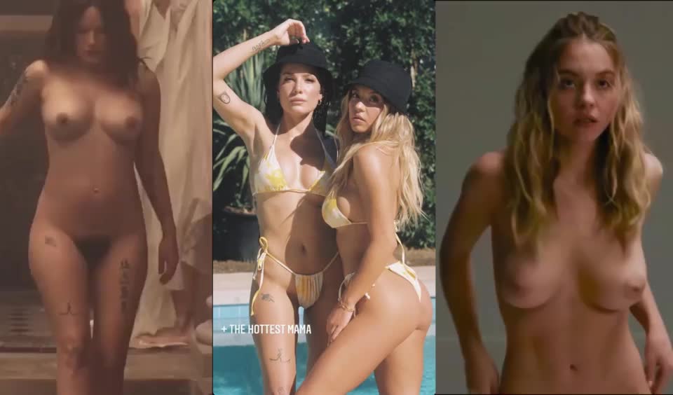 halsey and Sydney Sweeney showing their tits on/off : video clip