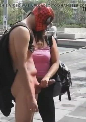 She Gives Him A Public Handjob : video clip