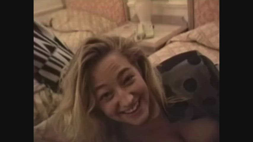 Tracy Gibb (an English lass with gorgeous 40” natural tits) only made a handful of films in the early nineties. One of those involved getting thrown around by Rocco in Buttman’s European Vacation 2. 1992 : video clip