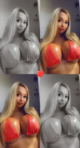 Big Tits Bikini Blonde Latex : video clip