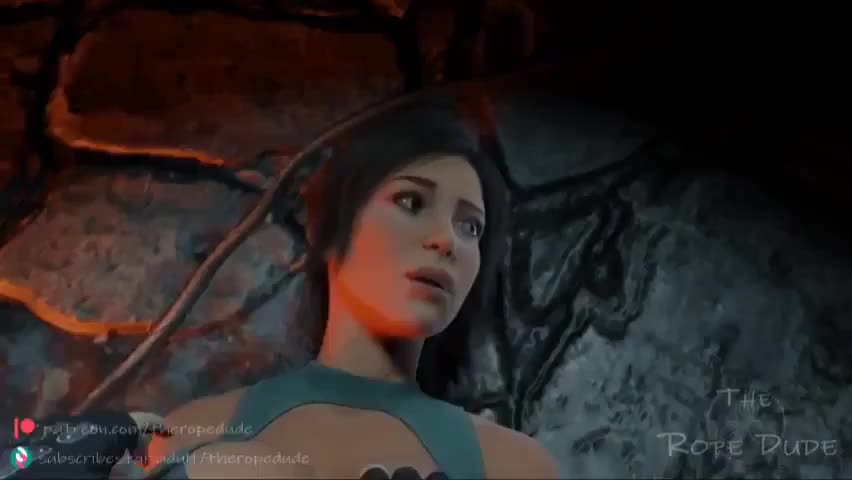 Tifa Lockhart toying with Lara Croft (TheRopeDude) [Final Fantasy, Tomb Raider] : video clip
