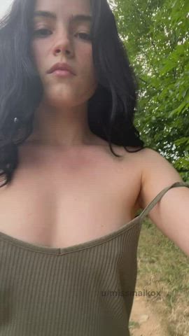 Wandering around with my boobs in the wind is one of my favorite games 🤭 : video clip