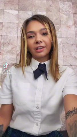 tiktoker takes her teacher's cum afterschool : video clip