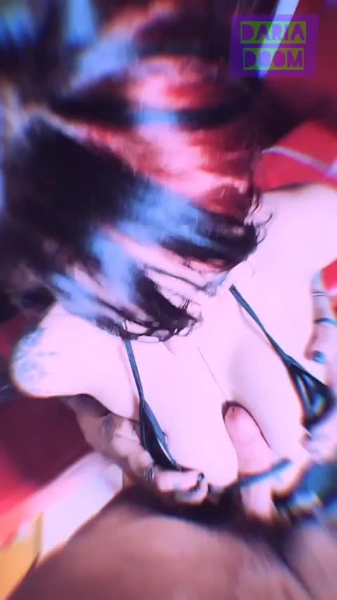 hot goth gf gets her titties fucked (; : video clip