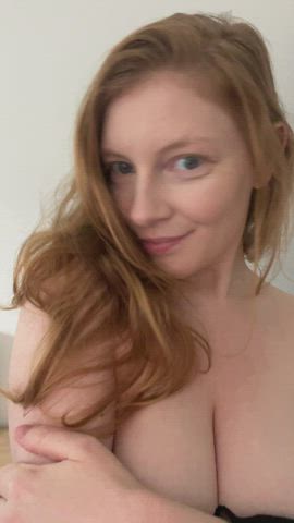 I know a busty redhead who's in the mood to play! : video clip