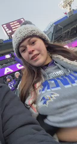 My flash at the Football game! [GIF] : video clip