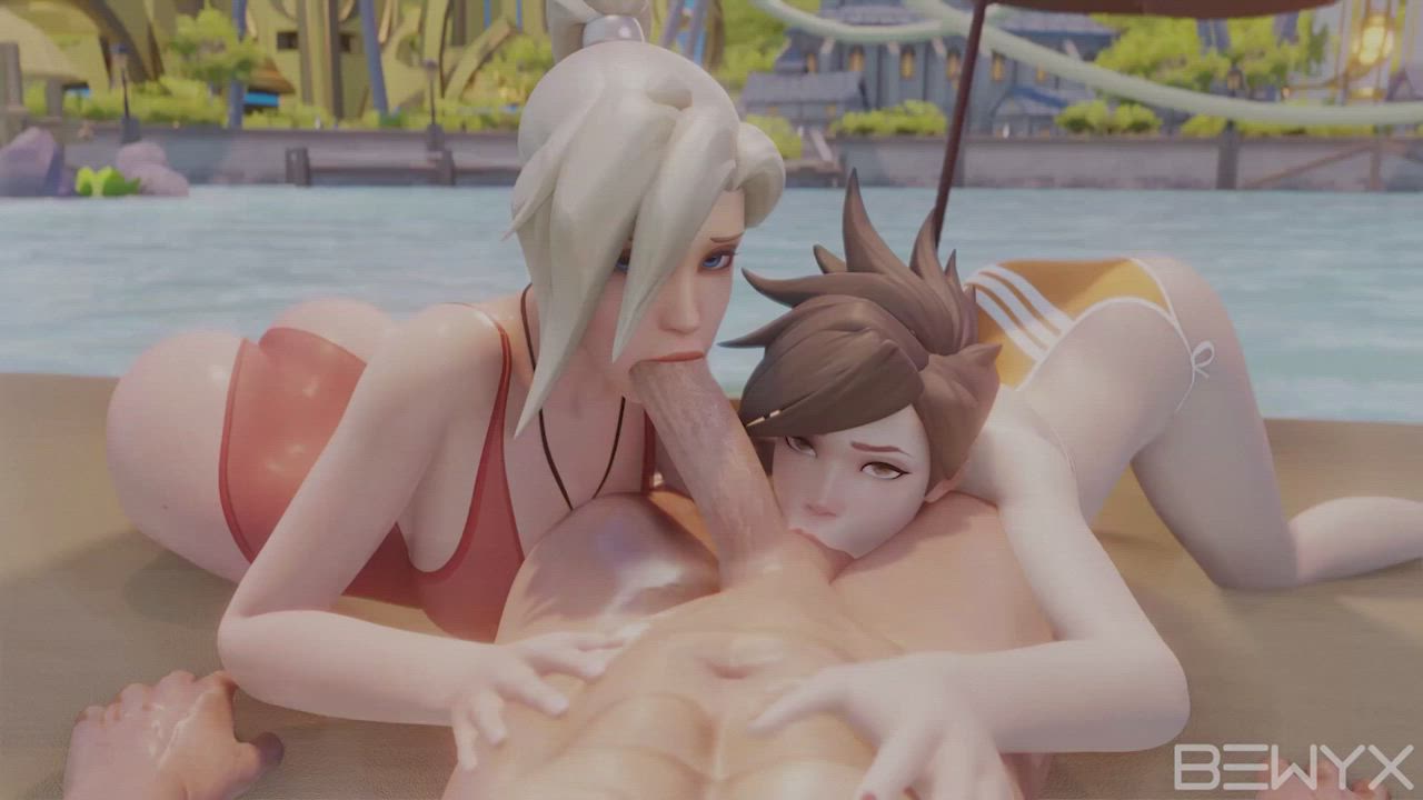 Forgot Your Swimming Trunks, with Mercy and Tracer (Bewyx/Dark Dreams) [Overwatch] : video clip