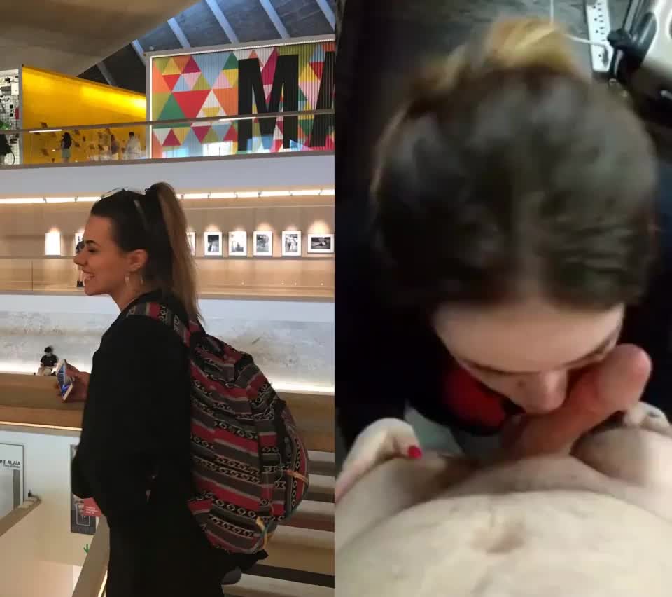 Shot Her Photos At The Museum And Then All Over Her Face : video clip