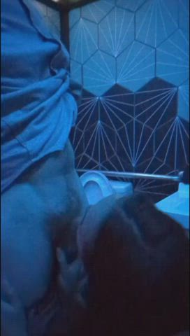 Another bar bathroom fuck! Watch to the end to see me walk out into the busy bar [gif] : video clip