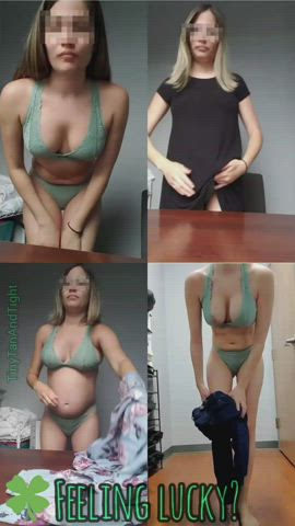 My favorite green undies. feeling lucky today? [GIF] : video clip
