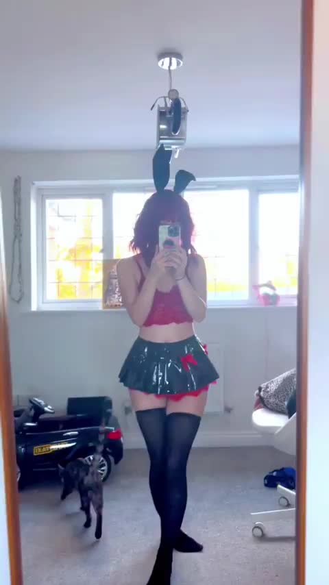 Decided to be a horny bunny today, want to be one with me? : video clip