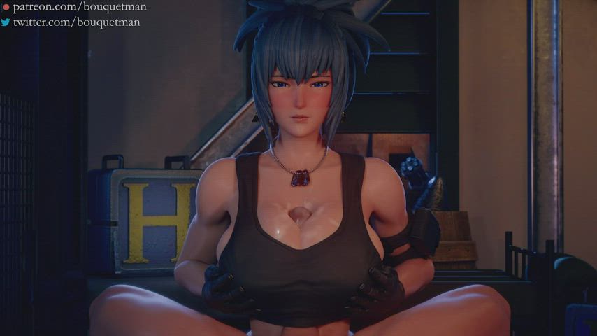 Leona Heidern - tit fucking, standing doggy against the wall and some Blood riot riding (Bouquetman, PixieWillow) [The King of Fighters] : video clip