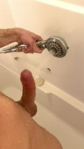 Edging in the shower leads to cum explosion 💥🚿💦 : video clip