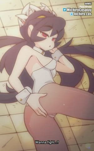 Filia - buny girl Filia entices you to fight her with her butt (Diives) [Skullgirls] : video clip