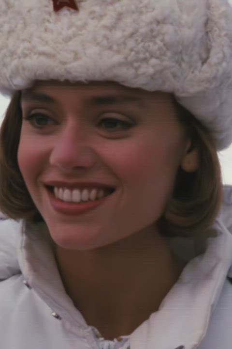 18 year old Vanessa Angel wearing a see-through bra in "Spies Like Us" (1985) : video clip