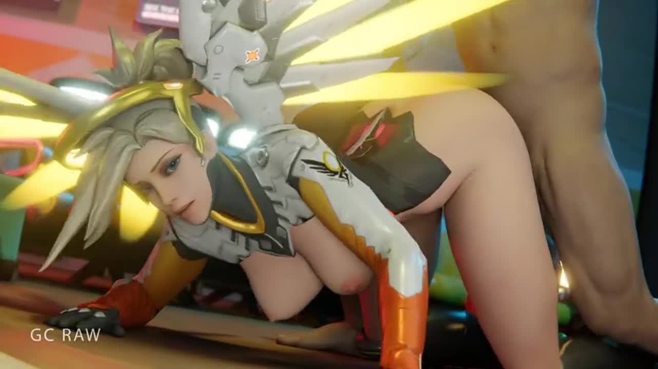 mercy deep fuck at the airport [Overwatch] (GCRaw) : video clip