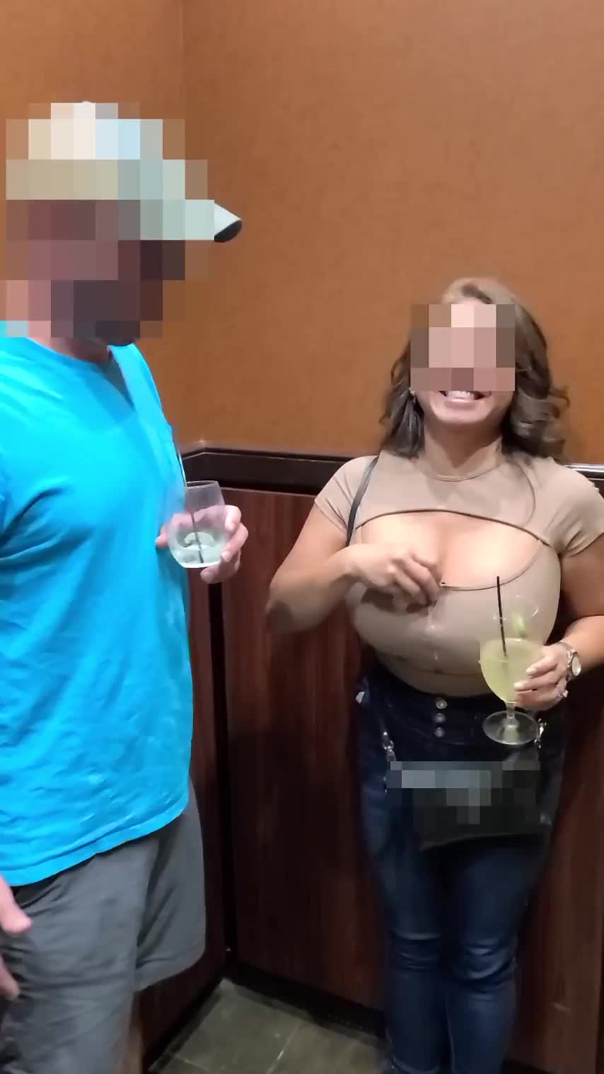 Allowing A Stranger From The Hotel Bar Fondle My Boob In An Elevator : video clip
