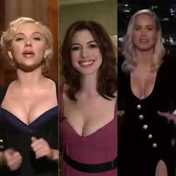 The Holy trinity of superhero tits (Scarlett, Anne & Brie) : video clip