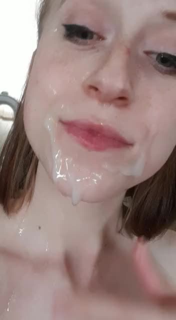 Oh I love to lick up a good facial 💦😛 : video clip