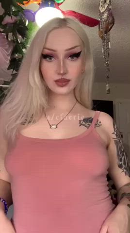 wanna cum in my mouth or on my tiddies? : video clip
