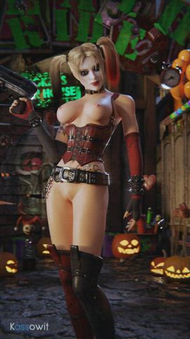 Harley Quinn wishes you a happy Halloween! (Kassowit) [Batman] : video clip
