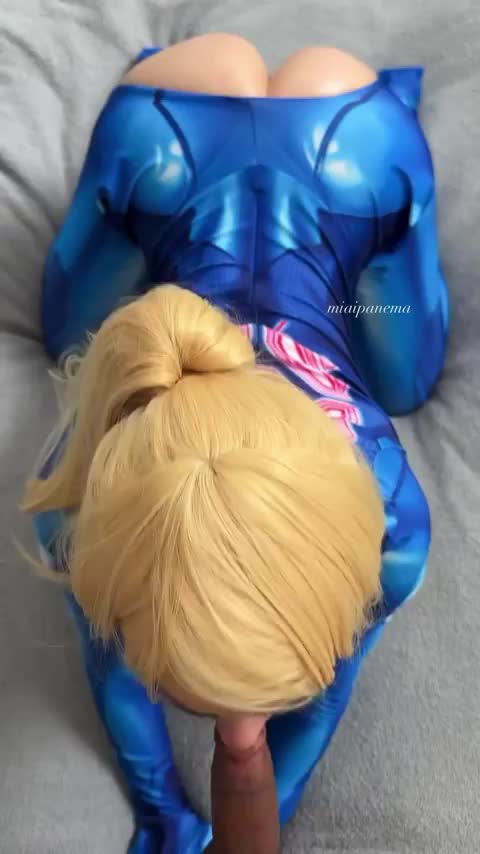 Zero suit Samus loves sucking cock (by me) 💙 : video clip