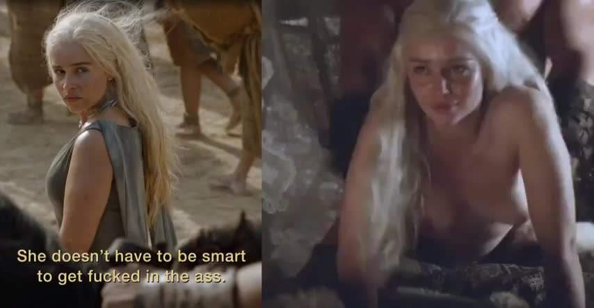 I would have love to watch Daenerys(Emilia Clarke) become a Dothraki camp fuckdoll in season 6 : video clip