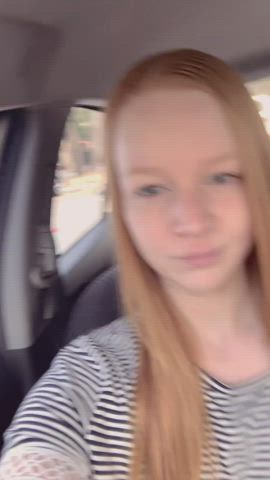 Starting the school day right with a cheeky flash in the parking lot [GIF] : video clip