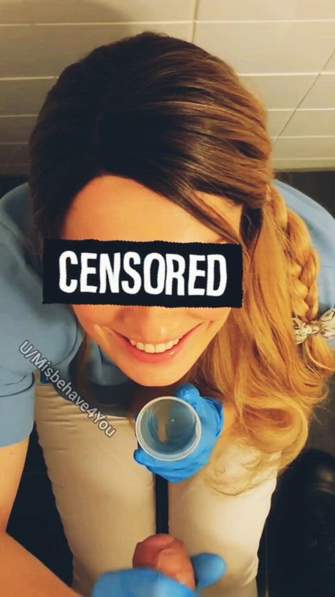 Caught with cum still on her face : video clip