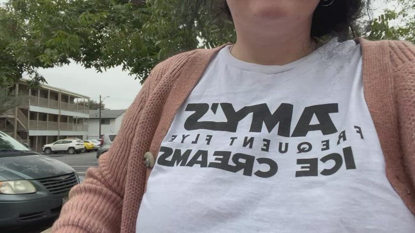 I think the neighbors may have seen my tits this morning : video clip