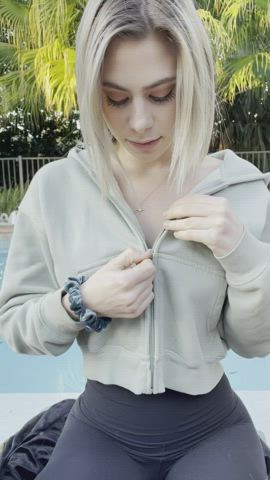 its like this jacket was made for flashing my boobies :D : video clip