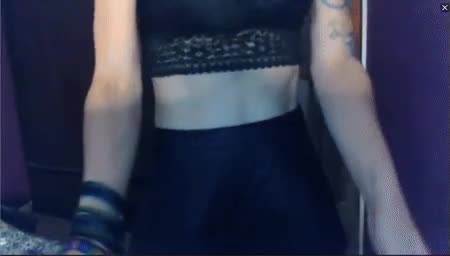 Athletic British Girl Flexes : video clip