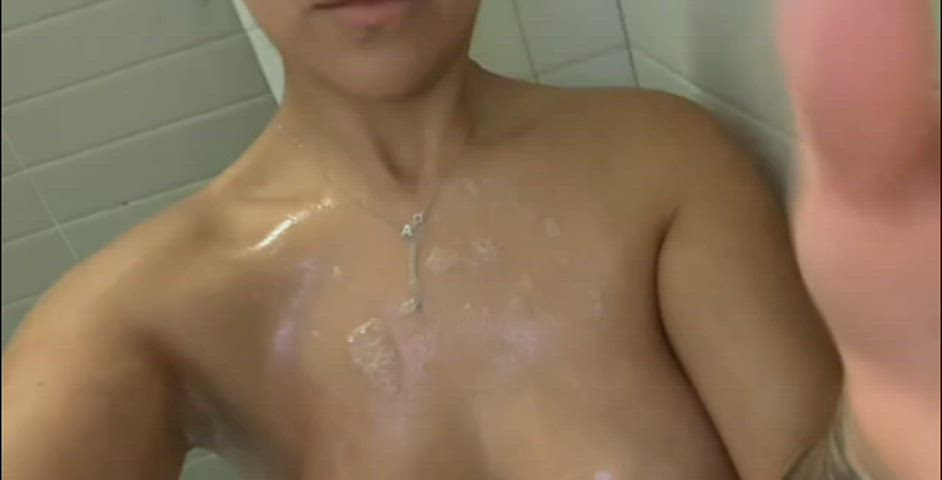 There is room for one more in this shower. : video clip